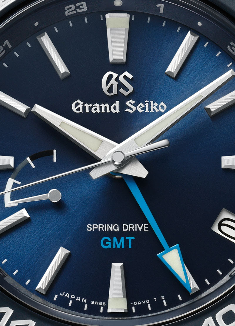 Grand Seiko Spring Drive GMT Blue Ceramic SBGE255 Sport Watch