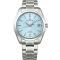 Grand Seiko SBGH349 blue-dial watch on bracelet