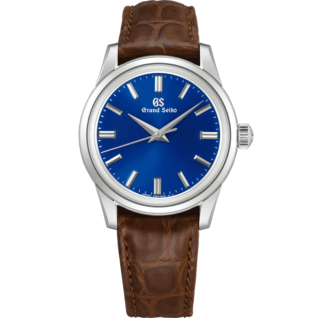 Grand Seiko Blue dial watch on leather