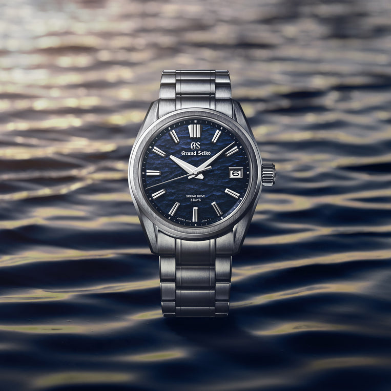 Grand Seiko Spring Drive SLGA021, inspired by waters of Lake Suwa at dawn.