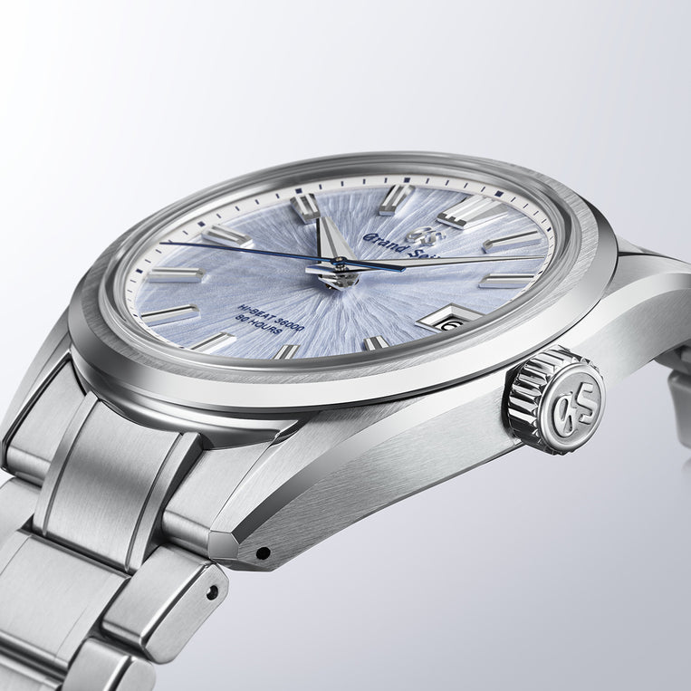 Grand Seiko SLGH027 watch in Ever-Brilliant Stainless steel with a light-blue Mt. Iwate dial