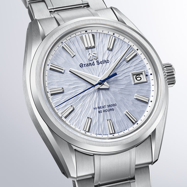 Grand Seiko SLGH027 watch in Ever-Brilliant Stainless steel with a light-blue Mt. Iwate dial