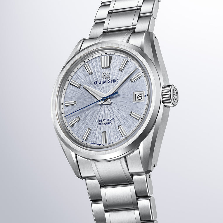 Grand Seiko SLGH027 watch in Ever-Brilliant Stainless steel with a light-blue Mt. Iwate dial