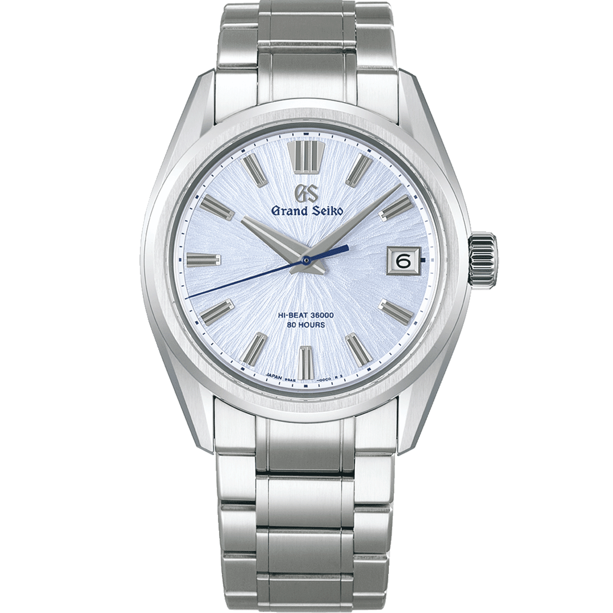 Grand Seiko SLGH027 watch in Ever-Brilliant Stainless steel with a light-blue Mt. Iwate dial