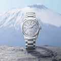 Grand Seiko SLGH027 watch in Ever-Brilliant Stainless steel with a light-blue Mt. Iwate dial