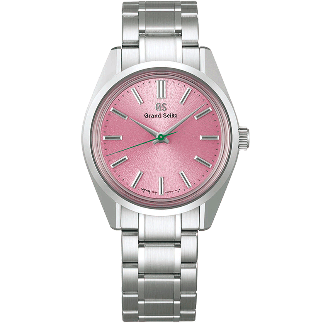 Grand Seiko SBGW313 pink dial watch. 