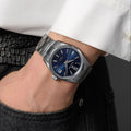 Grand Seiko Spring Drive UFA Lake Suwa 40mm Ever-Brilliant Steel watch SLGB013 worn on wrist 