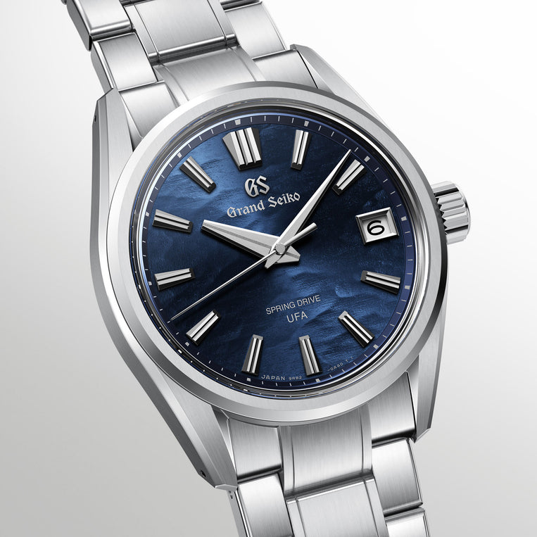 Grand Seiko Spring Drive UFA Lake Suwa 37mm Ever Brilliant Steel watch SLGB015 dial
