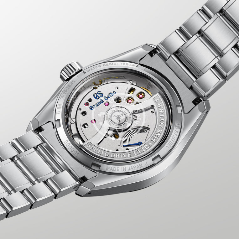 Grand Seiko Spring Drive UFA Lake Suwa 37mm Ever Brilliant Steel watch SLGB015 movement 9RB2