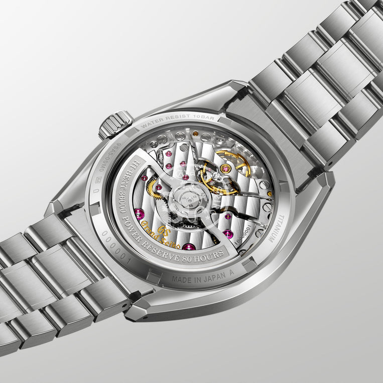 Grand Seiko Hi-Beat 80 Hours Night Birch Titanium watch SLGH029 movement caliber 9SA5