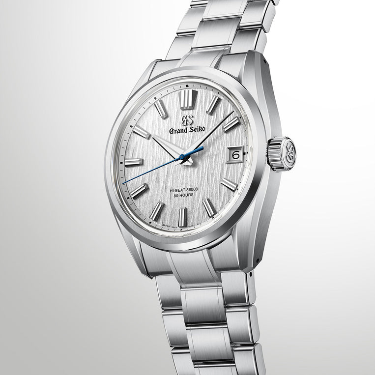 Grand Seiko Hi-Beat 36000 80 Hours White Birch Ever Brilliant Steel Watch SLGH031
