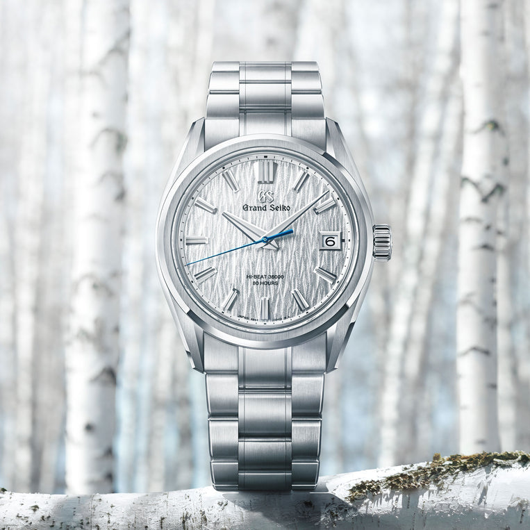 Grand Seiko Hi-Beat 36000 80 Hours White Birch Ever Brilliant Steel Watch SLGH031 Shirakaba