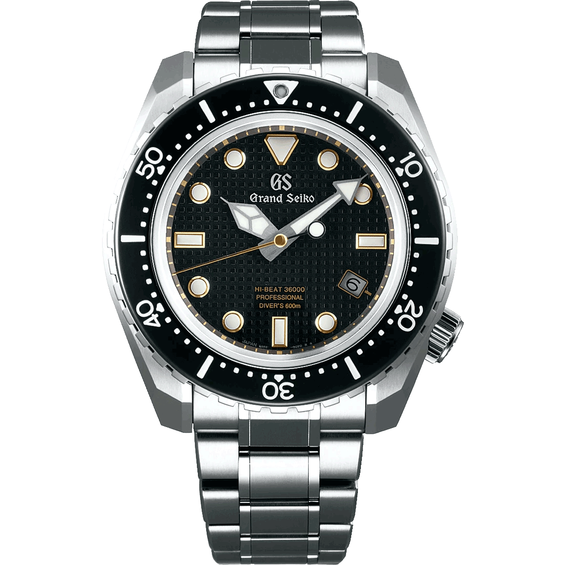 Grand Seiko SBGH255 Hi-Beat 36000 black dial titanium men's diver's watches