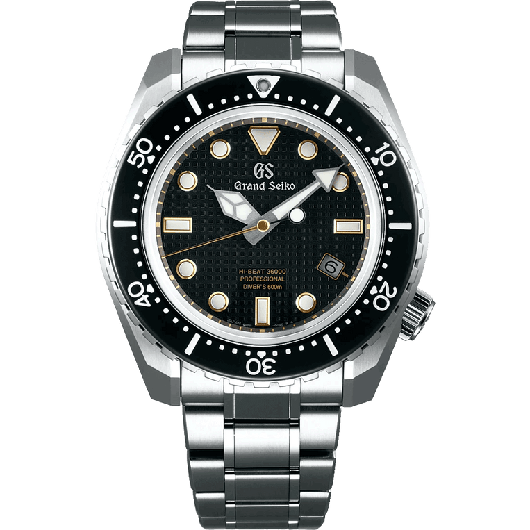 Grand Seiko SBGH255 Hi-Beat 36000 black dial titanium men's diver's watches