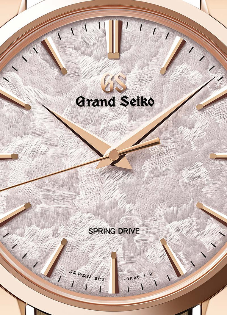 Grand Seiko SBGY026 gold Spring Drive pink dial watch