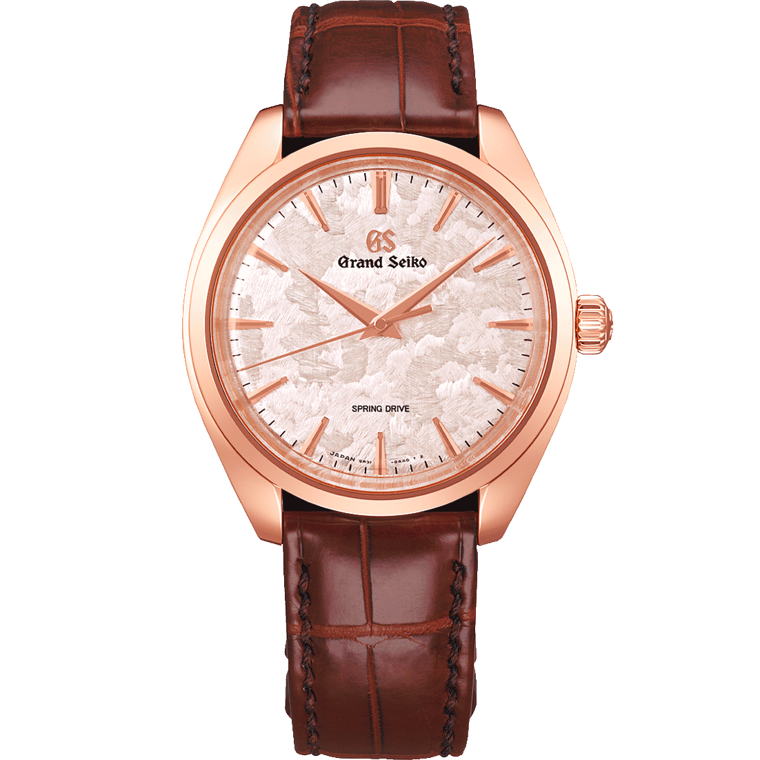 Grand Seiko SBGY026 gold Spring Drive pink dial watch