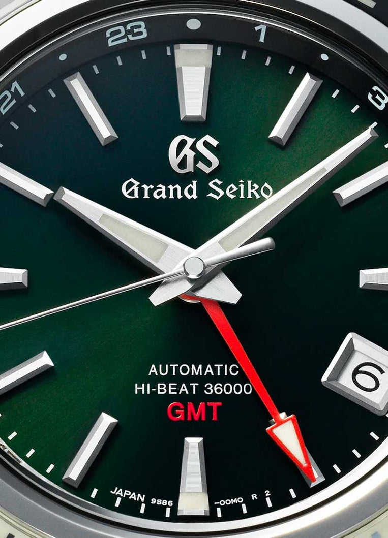 Grand Seiko SBGJ239 Automatic Hi-Beat 36000 GMT Green Dial Stainless Steel Watch