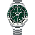 Grand Seiko Spring Drive GMT watch with green dial SBGE295