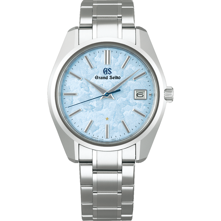 Grand Seiko blue dial stainless steel men's watch