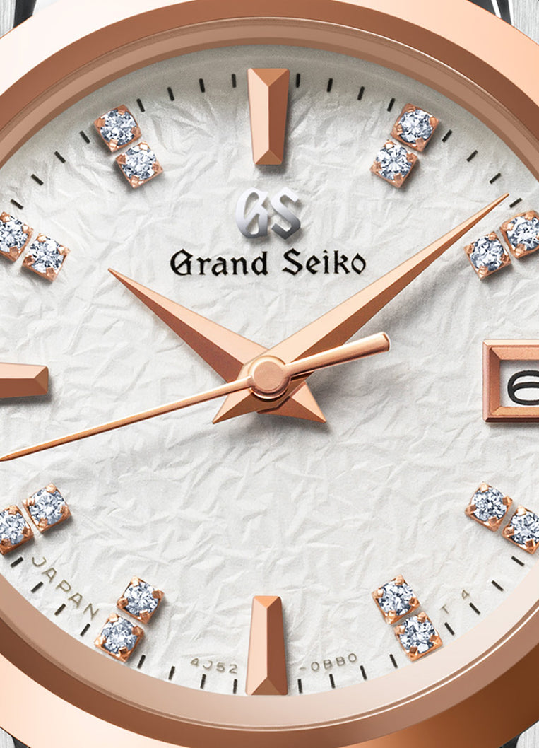 Grand Seiko STGF374  ladies quartz watch in High-Intensity Titanium and Rose Gold
