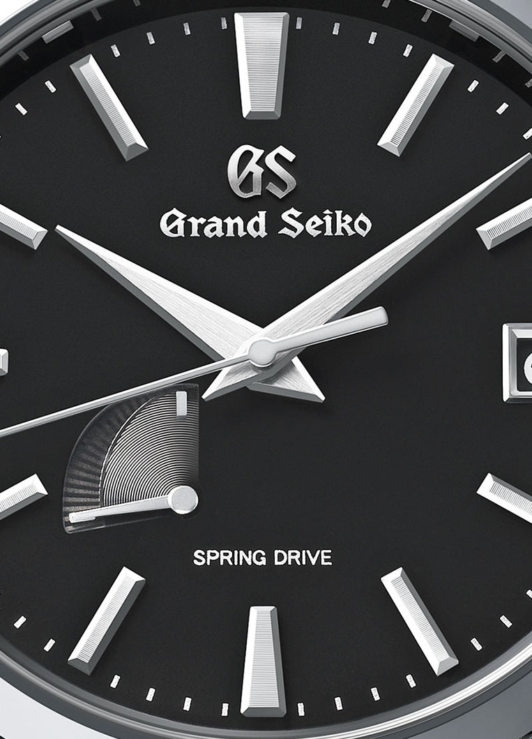 Grand Seiko SBGA203 stainless steel black dial men's watches