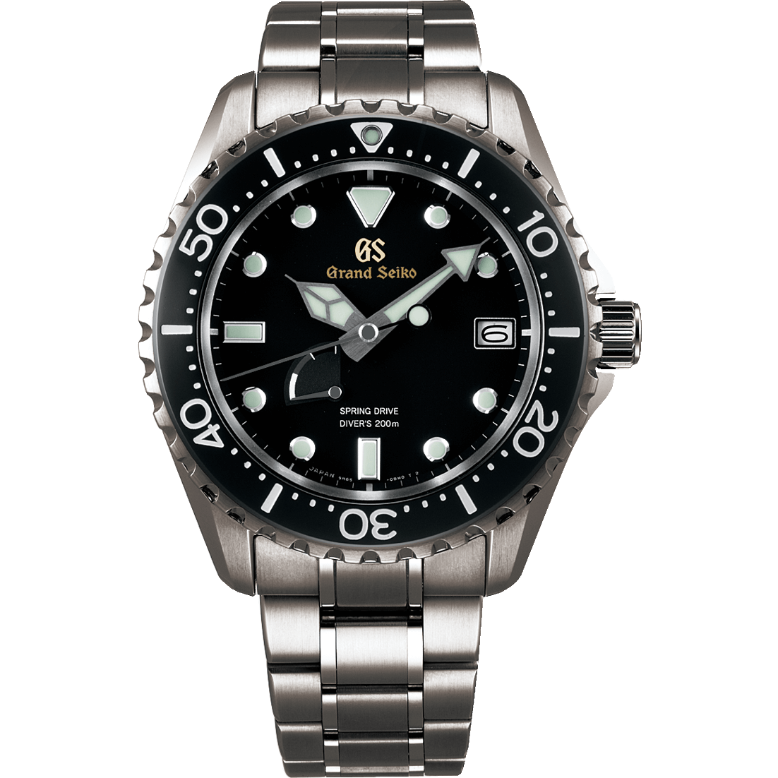 Grand Seiko SBGA231 Spring Drive titanium black dial diver's men's watches