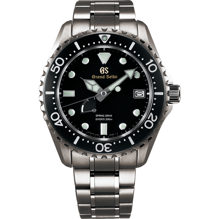 Grand Seiko SBGA231 Spring Drive titanium black dial diver's men's watches