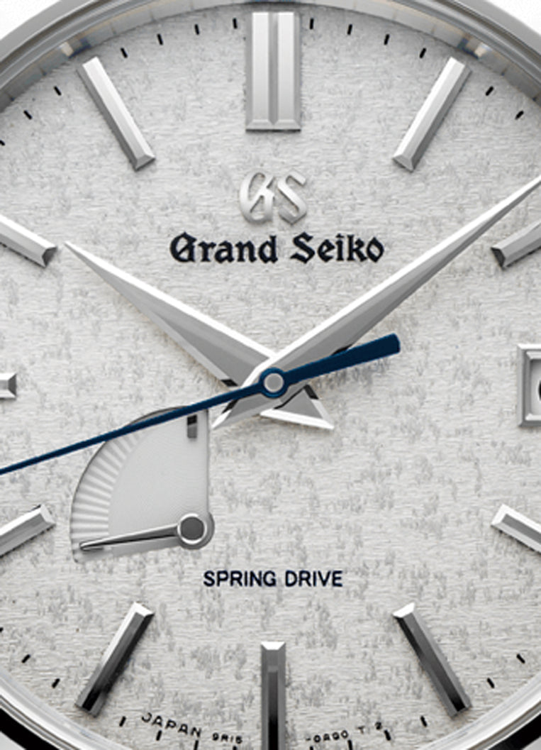 Grand Seiko SBGA385 44GS platinum case silver dial Spring Drive men's watches
