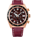 Grand Seiko SBGC230 Spring Drive Chronograph GMT red dial 18k rose gold case