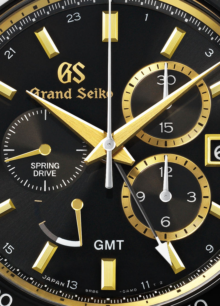 Grand Seiko SBGC240 Spring Drive Chronograph GMT black dial 