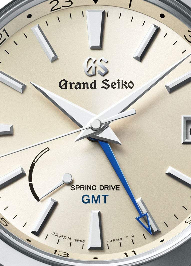 Grand Seiko SBGE205 Spring Drive GMT champagne dial stainless steel men's watches