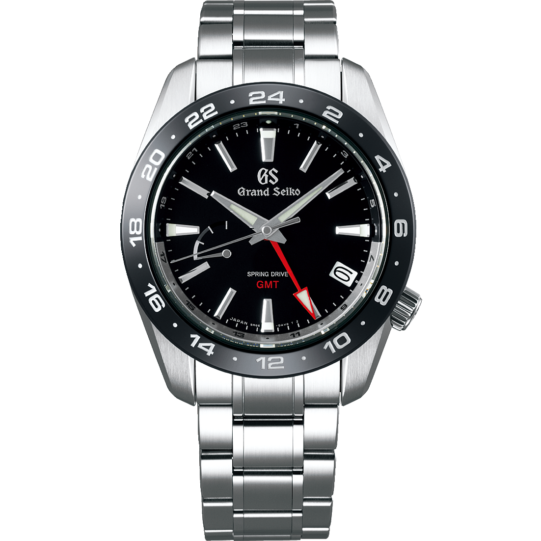Grand Seiko Spring Drive GMT Black Ceramic SBGE253 Sport Watch