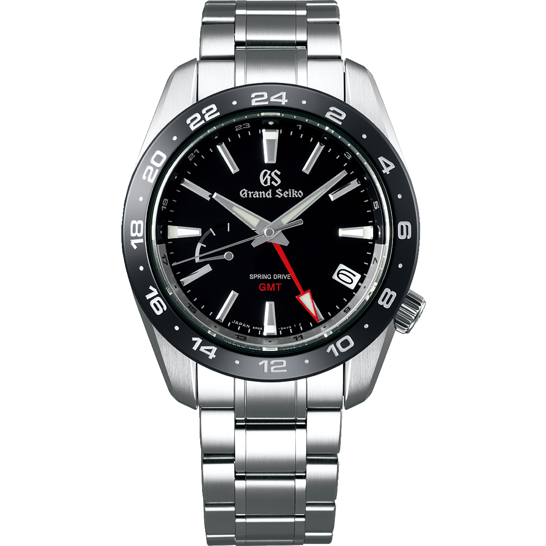 Grand Seiko SBGE253 Spring Drive GMT black dial stainless steel ceramic men's watches