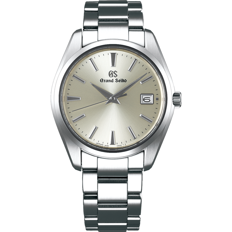 Grand Seiko SBGP009 quartz, champagne dial, stainless steel, men's watches