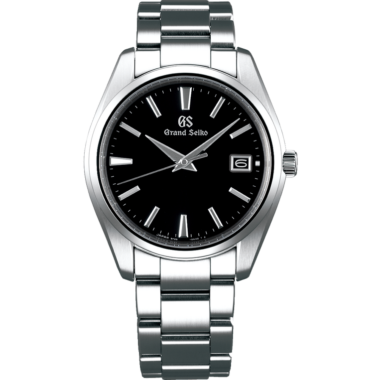 Grand Seiko SBGP011 quartz, black dial, stainless steel, men's watches