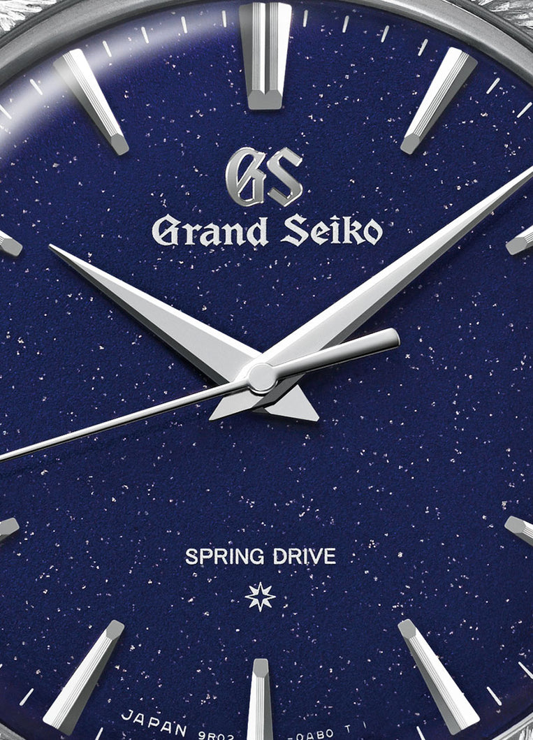 Grand Seiko SBGZ007 Masterpiece, Spring Drive 9R02, platinum case, blue dial, men's watches