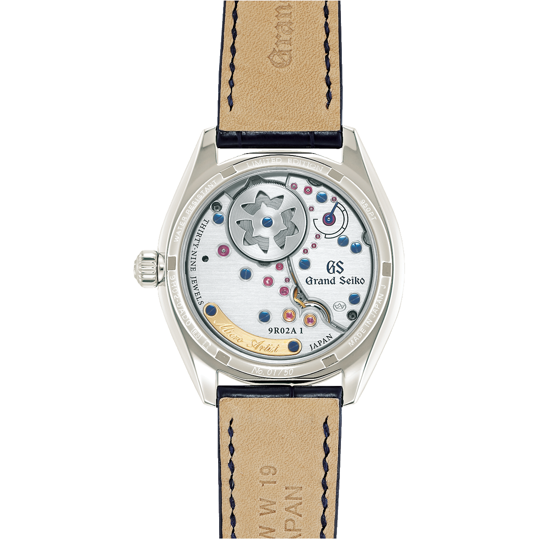 Grand Seiko Spring Drive Engraved SBGZ009 Platinum Limited Watch 