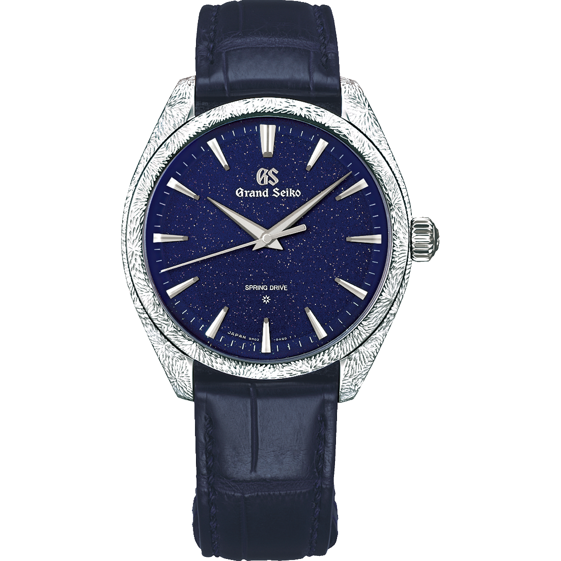 Grand Seiko SBGZ007 Masterpiece, Spring Drive 9R02, platinum case, blue dial, men's watches
