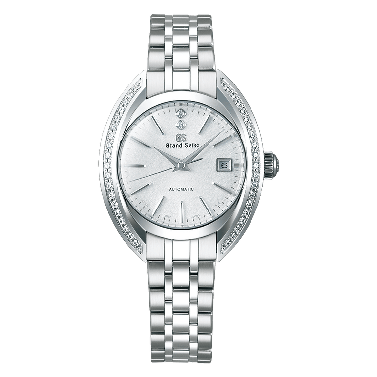 Grand Seiko STGK011, Automatic 9S27, white dial, stainless steel case with diamonds, women's watches