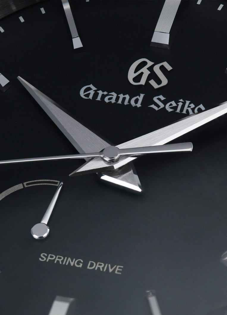 Grand Seiko SBGA285 stainless steel black dial men's watches