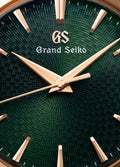 Grand Seiko SBGW264 mechanical 9S64, 18k rose gold case, green dial, men's watches