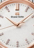 Grand Seiko SBGX346, 9F61 Quartz, white dial, stainless steel 18k rose gold, women's watches